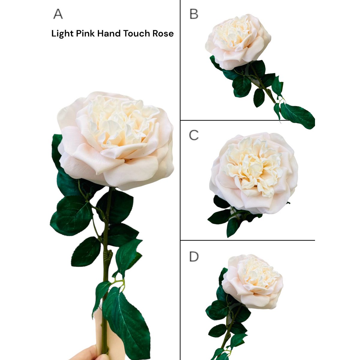 Zijden kunstbloem Touch roze (set van 2)