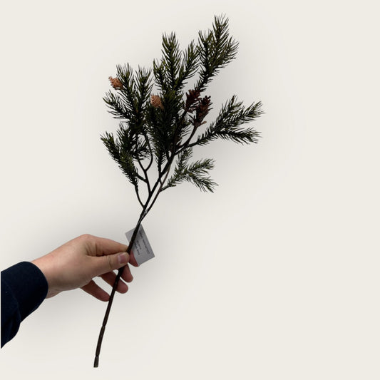 Zijden boomtak Pine boomtak groen - 49 cm