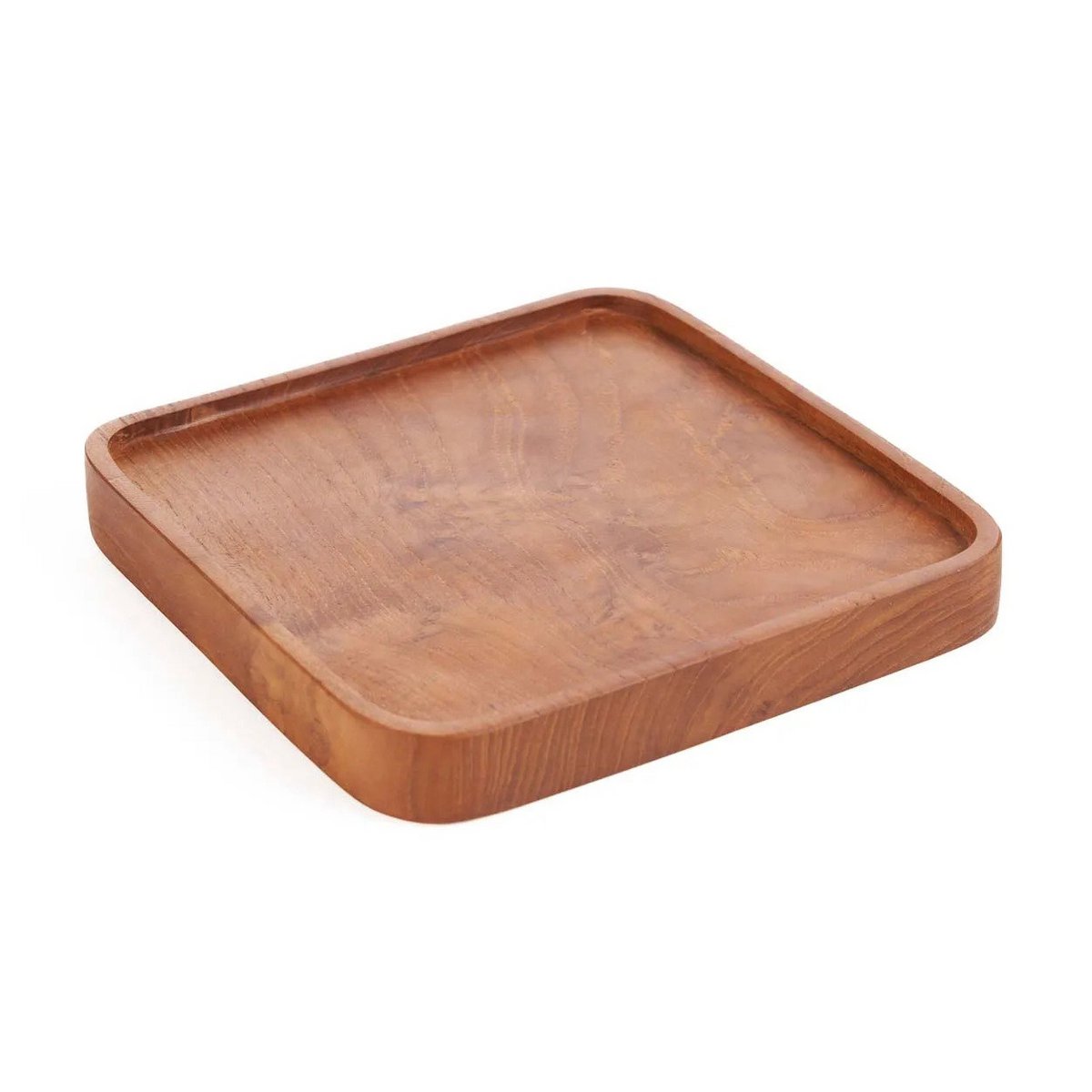 Teak vierkant bord naturel