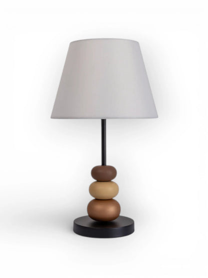 Tafellamp Elina Zwart/Bruin/Wit - 50 cm (E27)