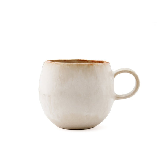 Porseleinen mok Cascais creme (Set van 6)