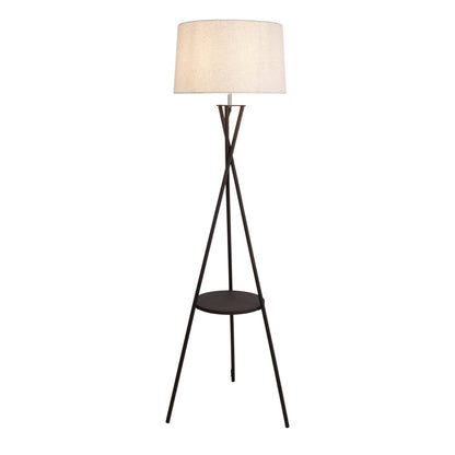 Vloerlamp Tora met Tafel Roest/Naturel - 158 cm (E27)