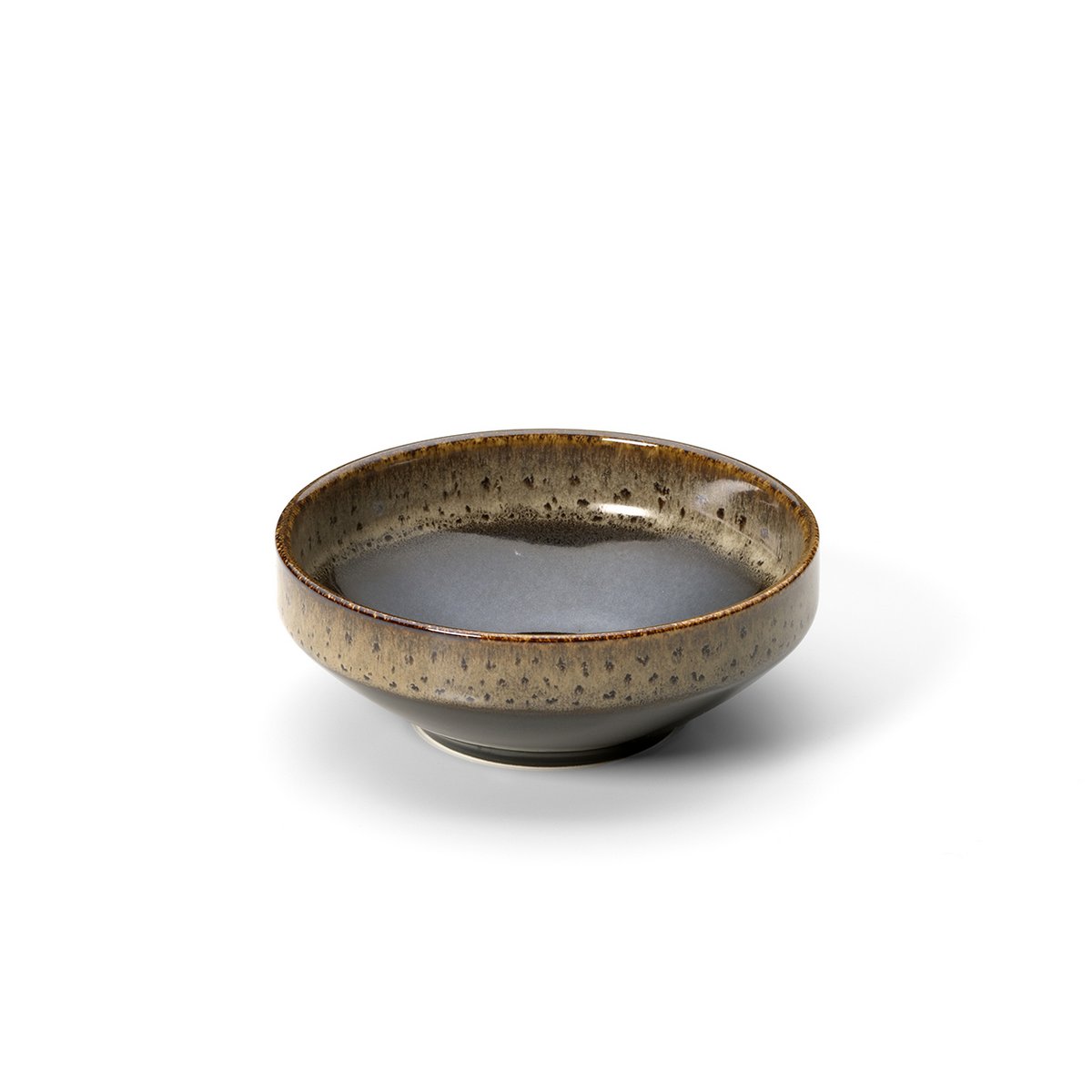 Porseleinen kom Kyoto low bowl donkerbruine modder