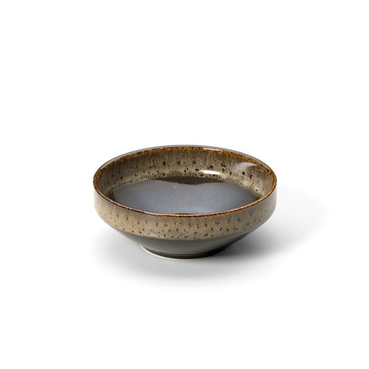 Porseleinen kom Kyoto low bowl donkerbruine modder