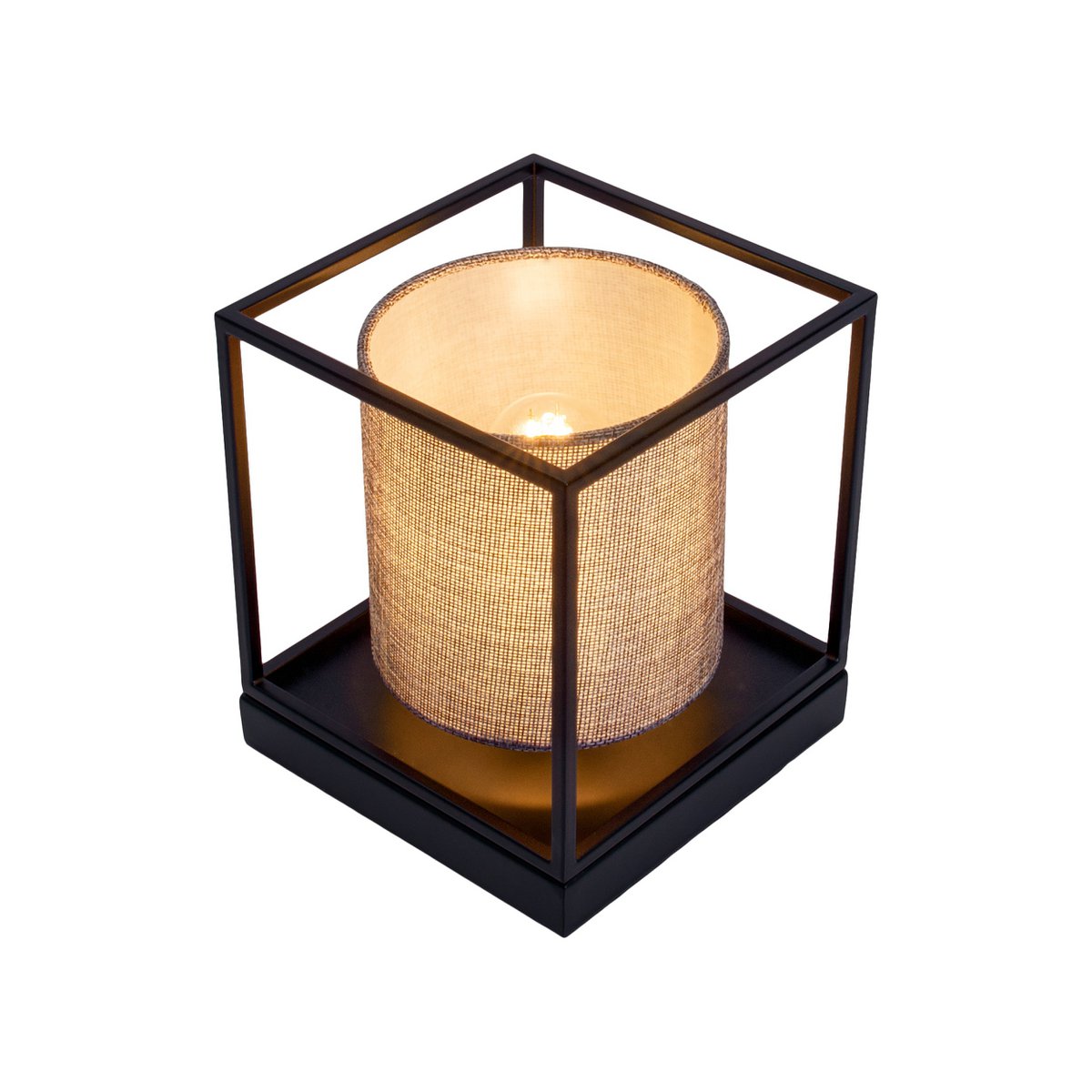 Tafellamp Beta Grijs Metaal/Textiel (E14)