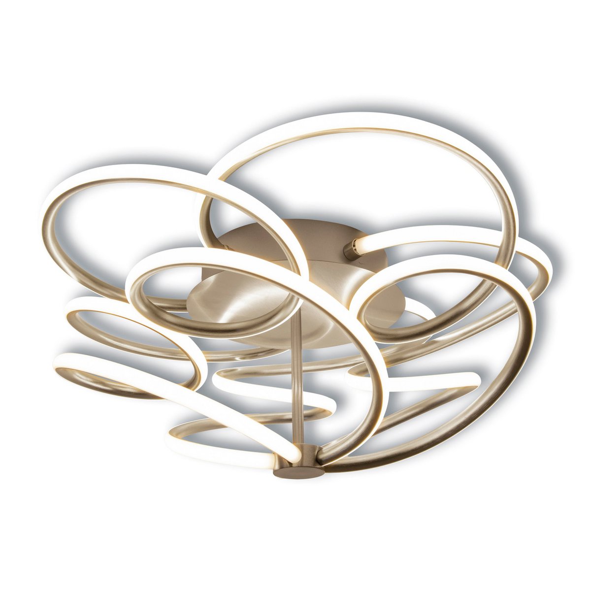 LED Plafondlamp Rizado Nikkel/Satijn - Ø 57 cm