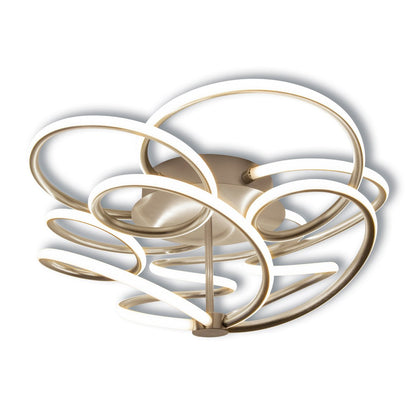 LED Plafondlamp Rizado Nikkel/Satijn - Ø 57 cm