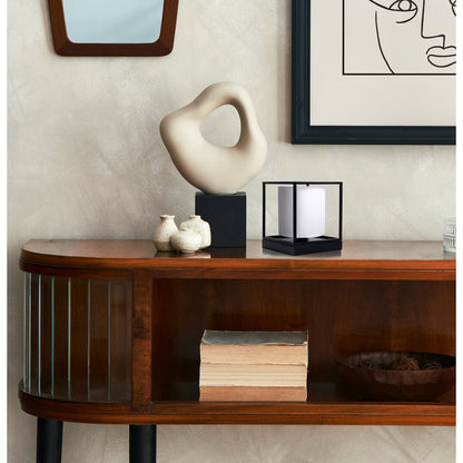 Tafellamp Beta Wit Metaal/Textiel - 15x17 cm (E14)