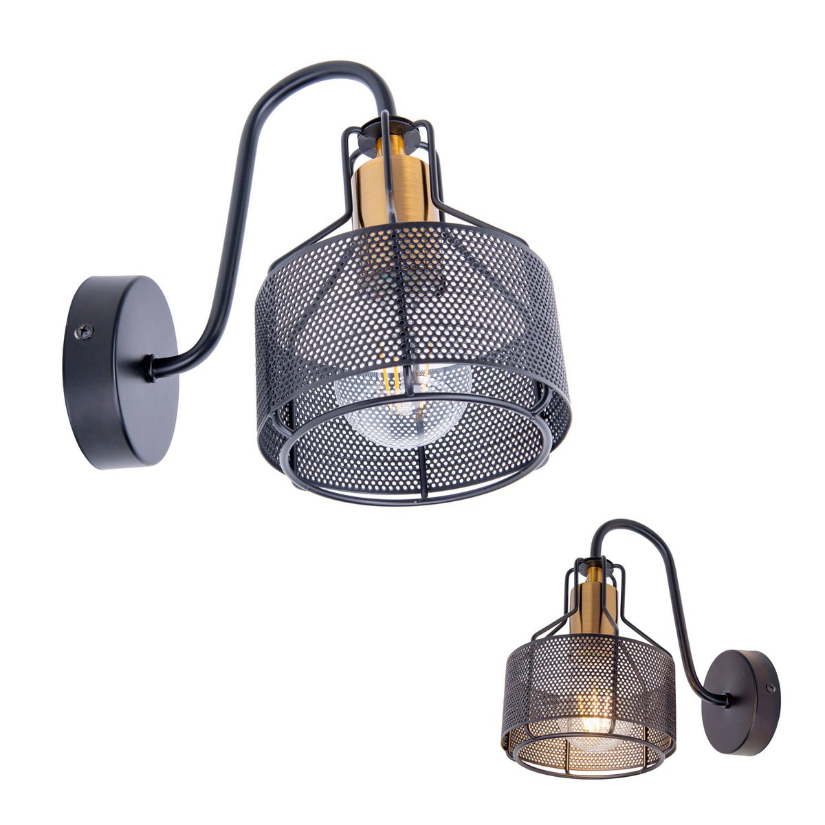 Wandspot Foro Metaal Zwart (E27)