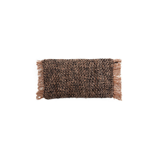 Katoenen kussenhoes Glamour zwart koper - 30x50 cm