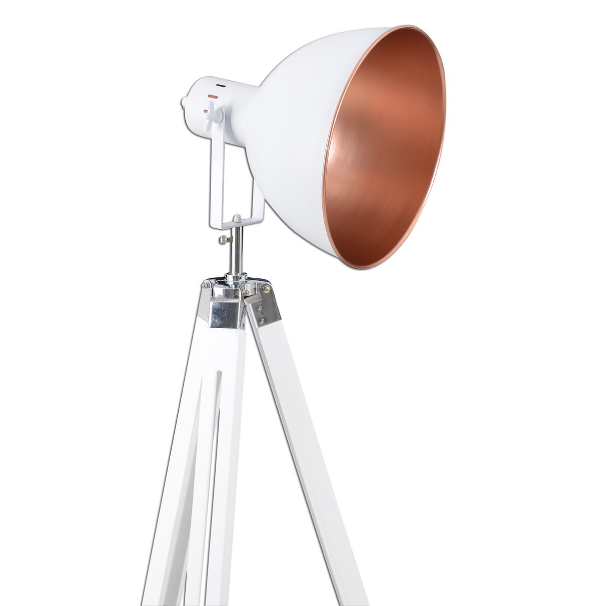 Vloerlamp Christie Driepoot Wit/Hout - 130 cm (E27)