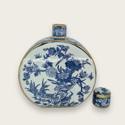 Porseleinen vazen Parijse delfts blauw (Set van 2)