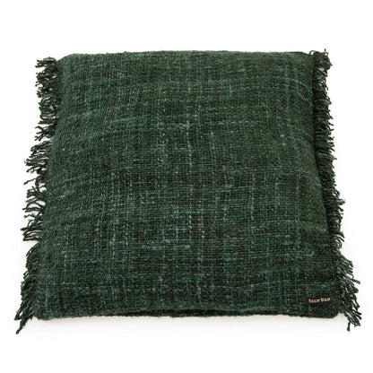 Katoenen kussenhoes Oh my gee bosgroen - 60 cm