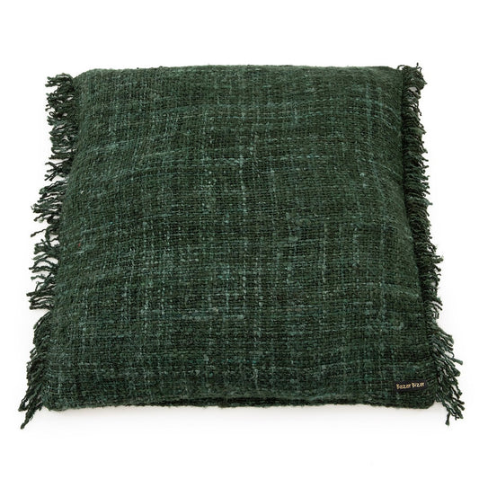 Katoenen kussenhoes Oh my gee bosgroen - 60 cm