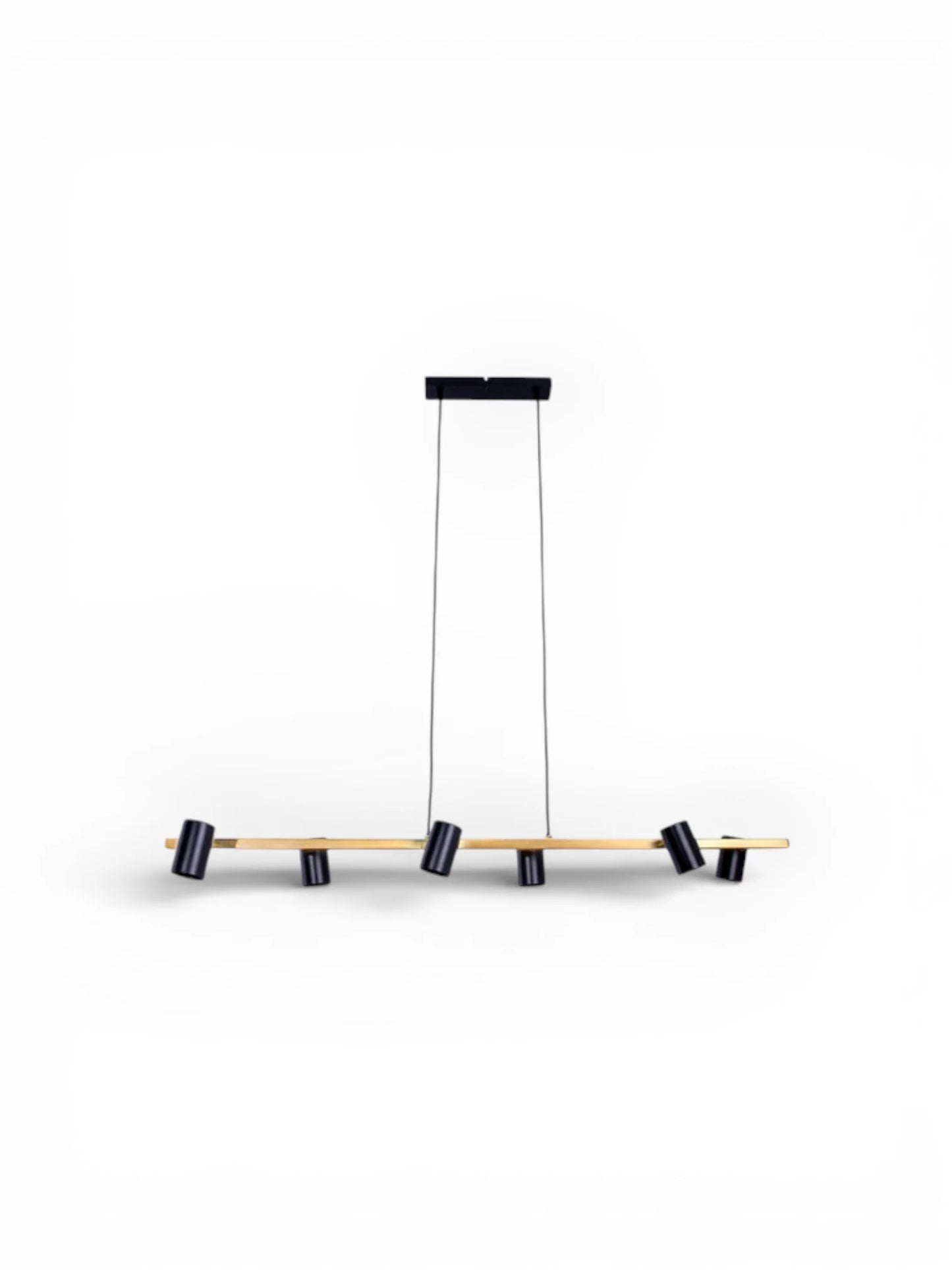 Hanglamp Frida 6-Lichts Zwart/Goud - 115 cm (GU10)