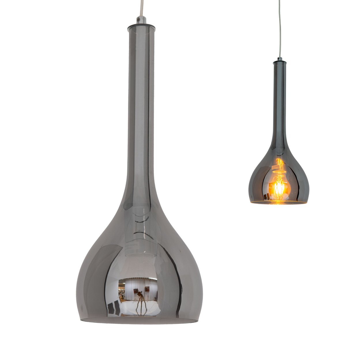 Design Hanglamp "Fumo" – Antraciet Rookglas - OutHome