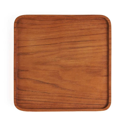 Teak vierkant bord naturel