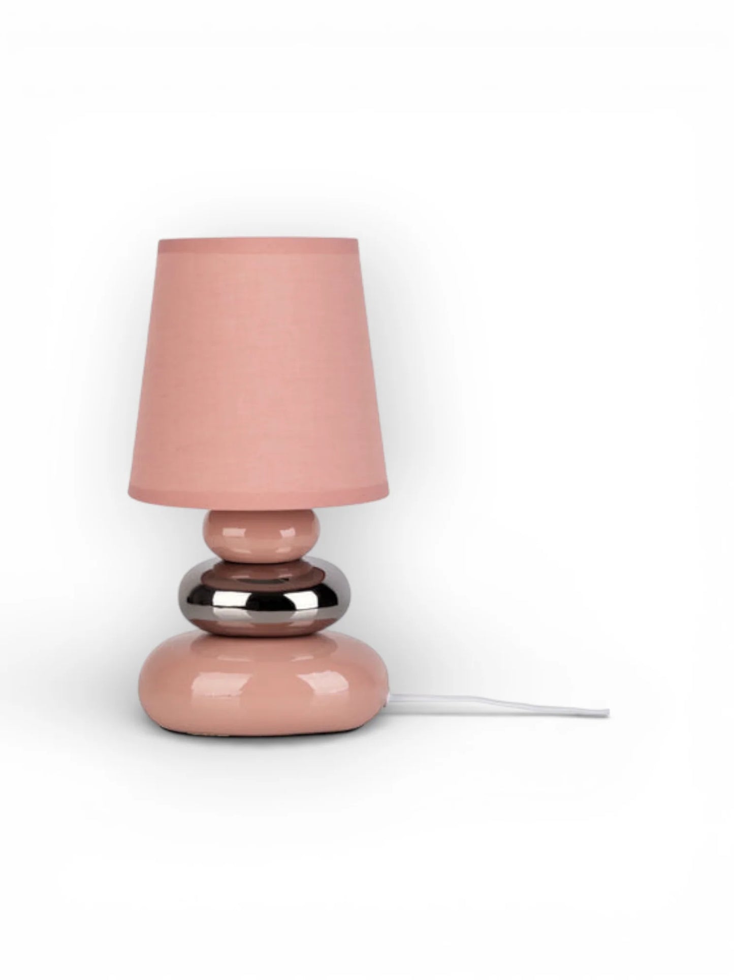 Keramische Tafellamp Stoney Roze/Zalm - (E14)