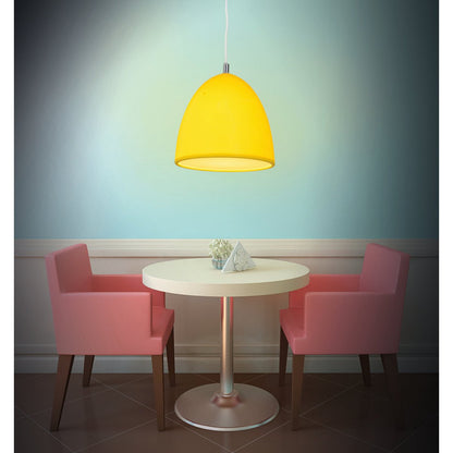 Siliconen hanglamp "Catinus" Ø 25 cm, gemaakt van gele siliconen, E27 - OutHome