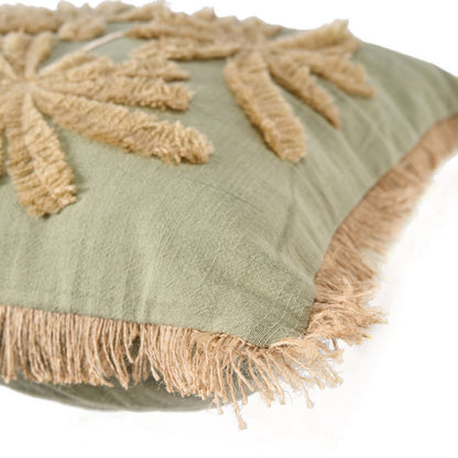 Katoenen kussenhoes Tropical breeze bosgroen