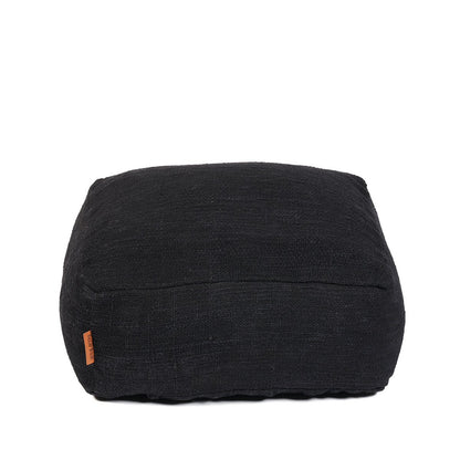 Stof poef Comfy zwart