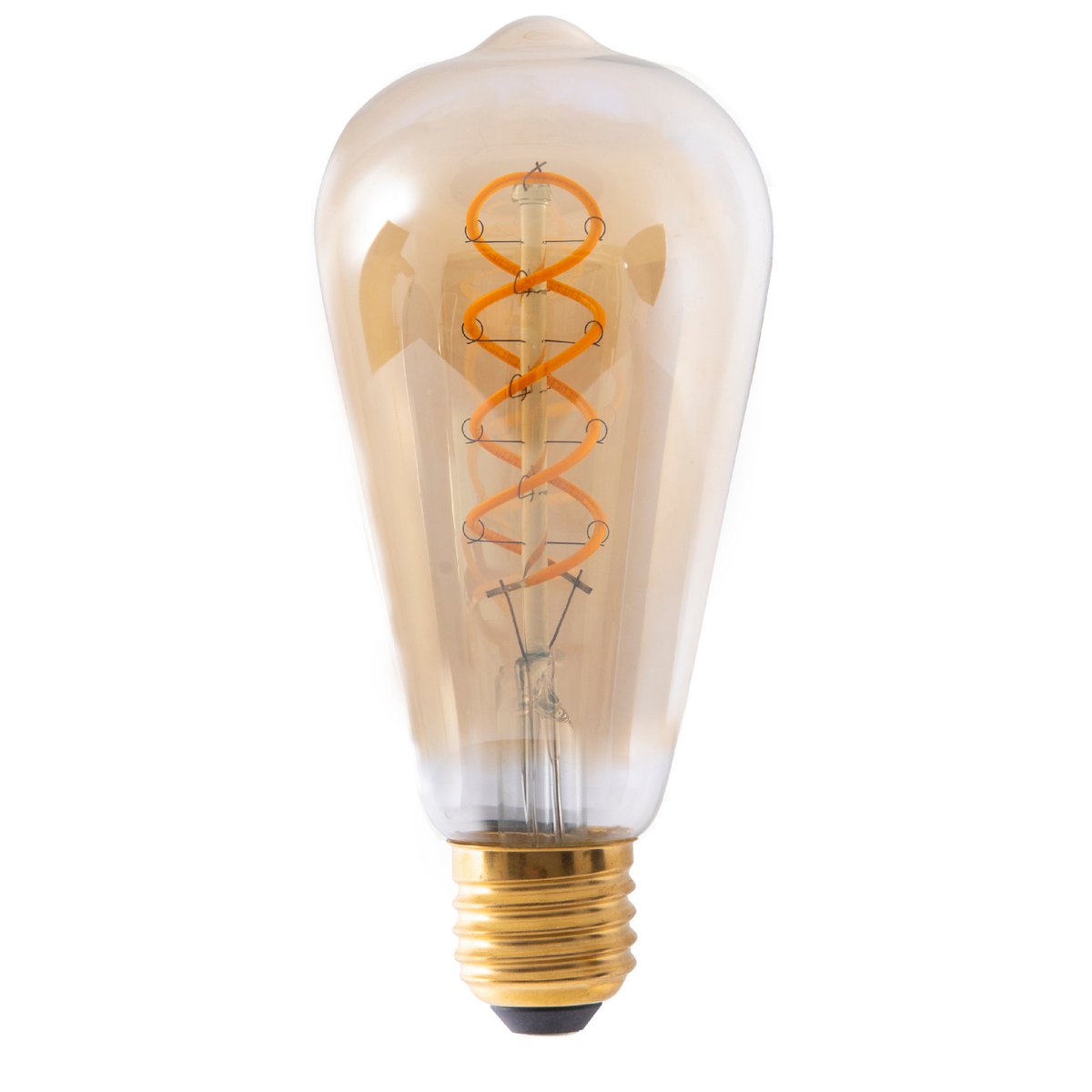 LED-lampenset Dilly (3-delig) - E27, 4W, Amberglas (Ø 6,4 cm)