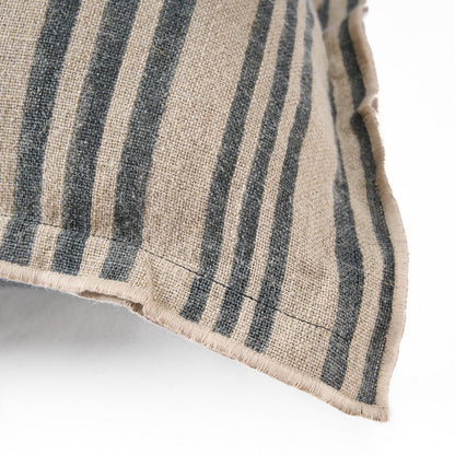Kussenhoes Nordic stripe natuurlijk zwart - 50 cm
