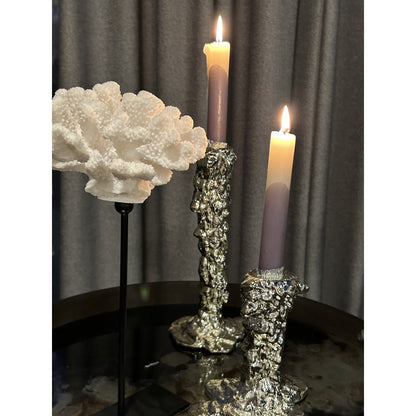 Koraaldecoratie L-collectie wit/zwart - 29 cm