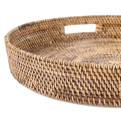 Rotan dienblad Carry-all natuurlijk bruin - L