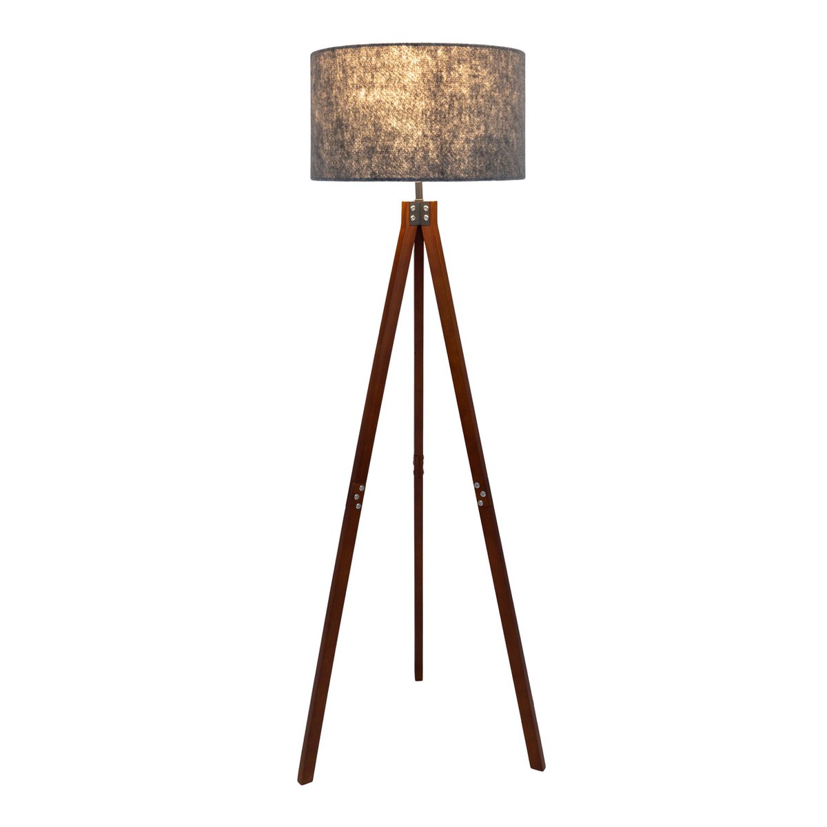 Vloerlamp Filco Hout/Kunststof Bruin/Grijs - 147 cm (E27)