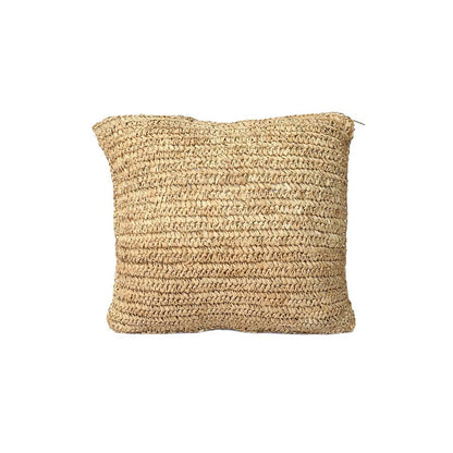 Raffia kussenhoes Flores naturel - 40 cm