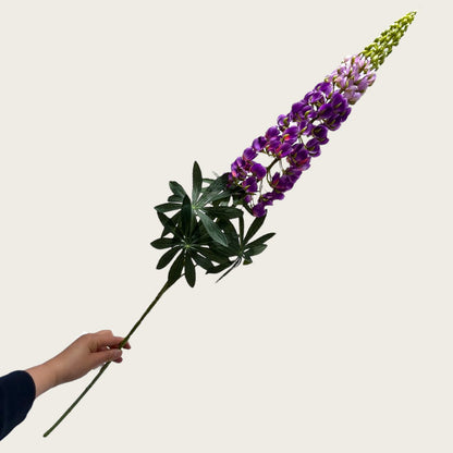 Zijden kunstbloem Lupinus micranthus paars - 105 cm