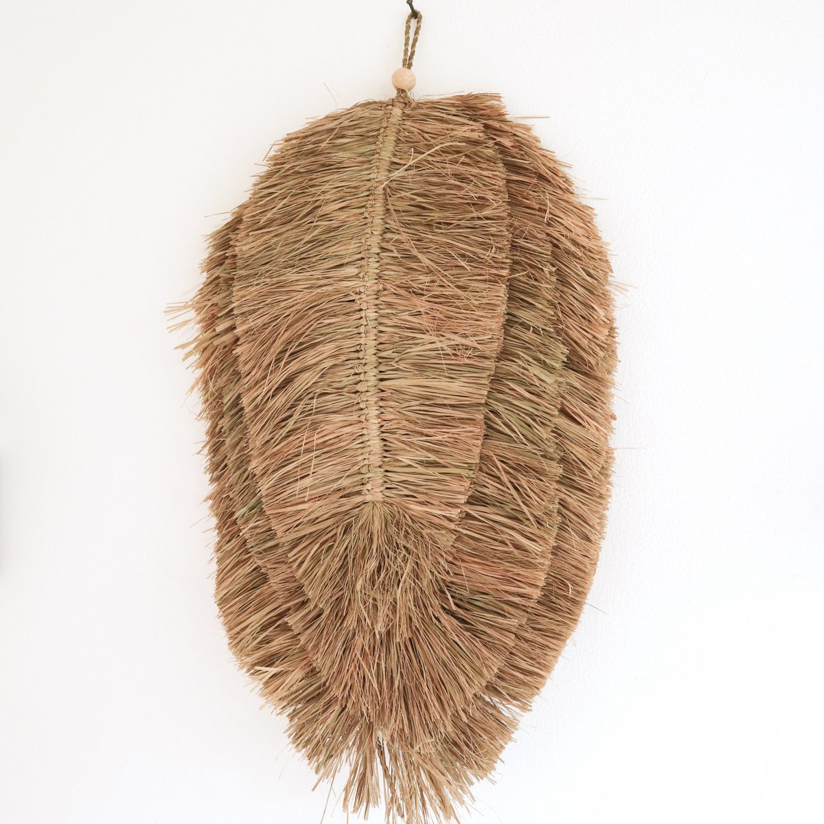 Wanddecoratie Tipin Raffia Bladvorm - 50 cm