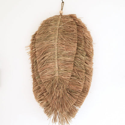 Wanddecoratie Tipin Raffia Bladvorm - 50 cm