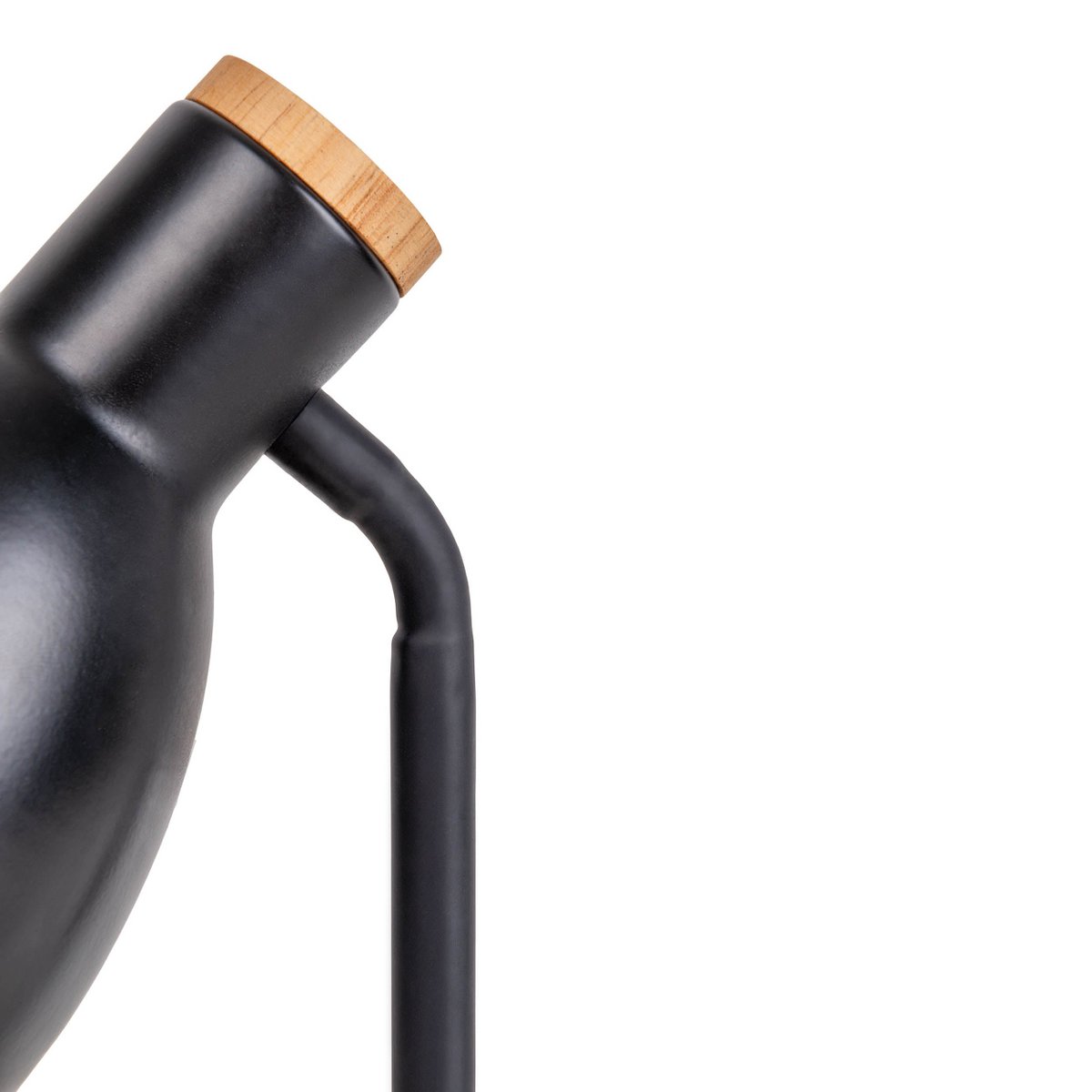 Bureaulamp Marie Zwart Hout/Metaal - 36,5 cm (E14)