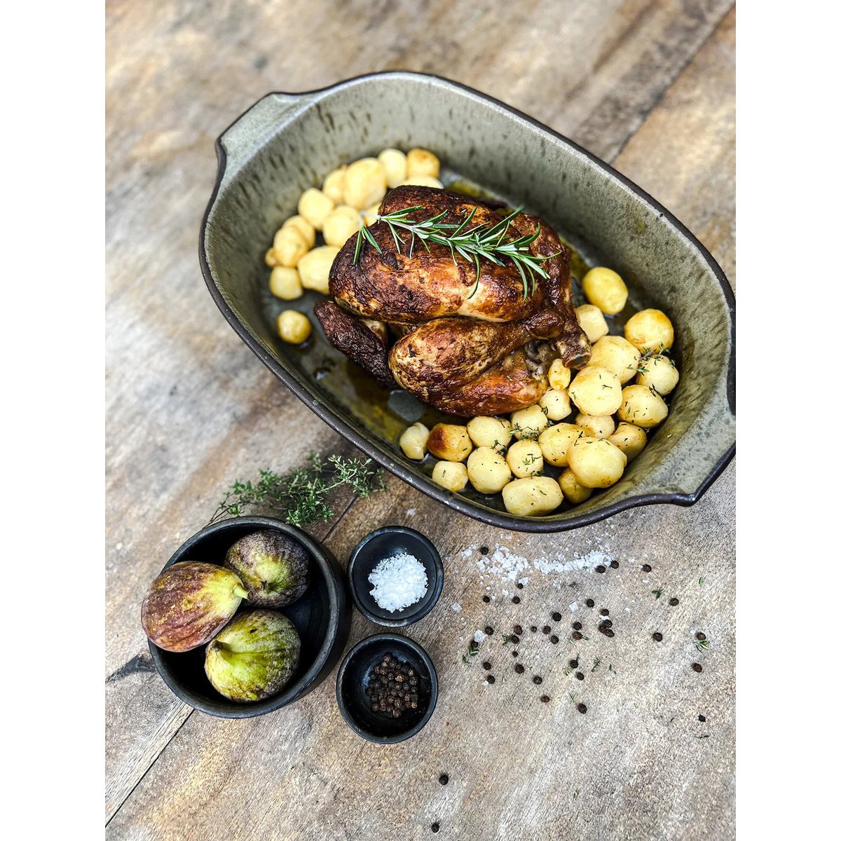 Keramische ovenschaal Comporta groen