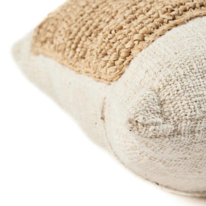 Raffia kussenhoes Stempel natuurlijk