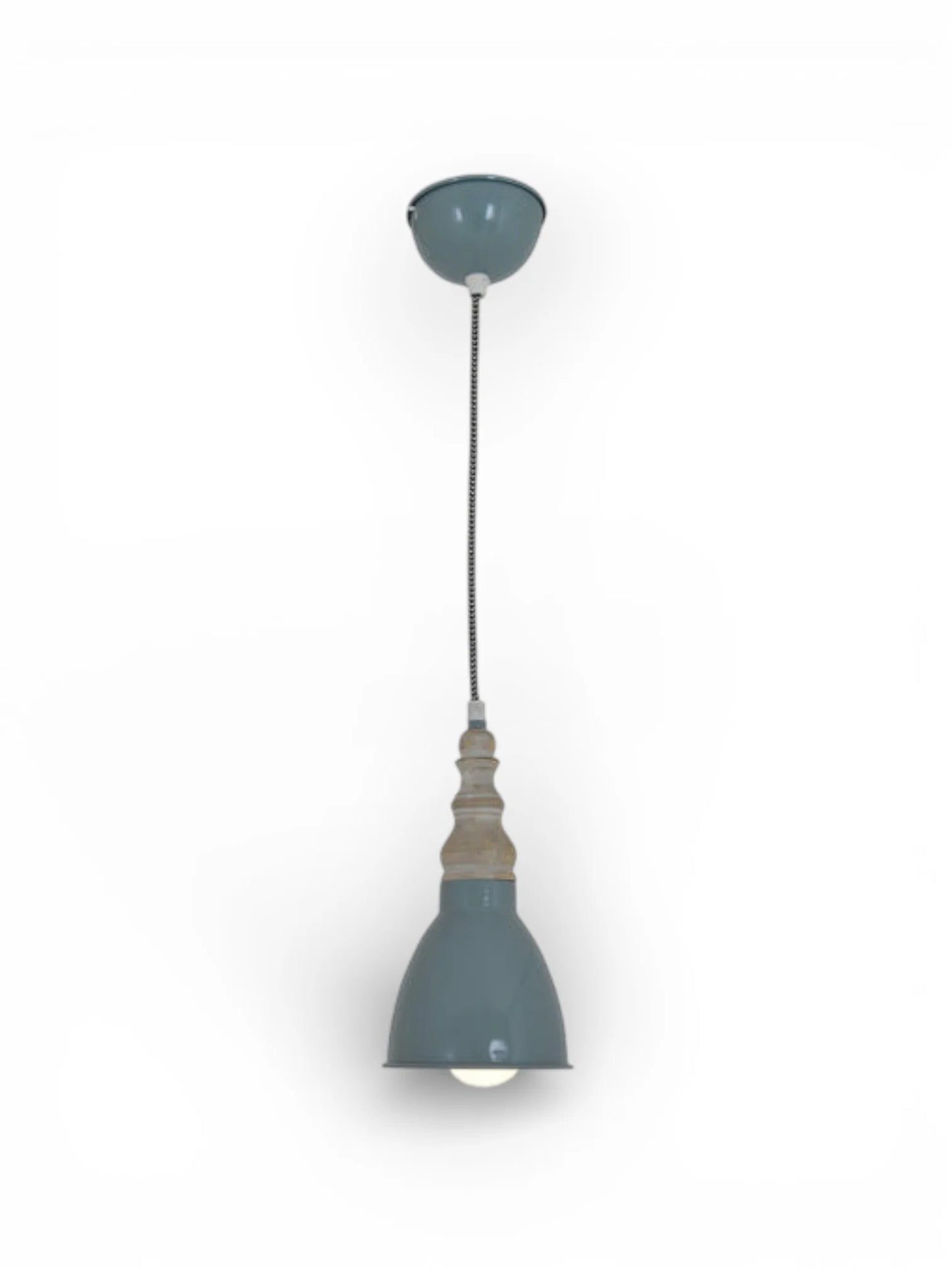 Metalen Hanglamp Delhi Grijsgroen (E27)