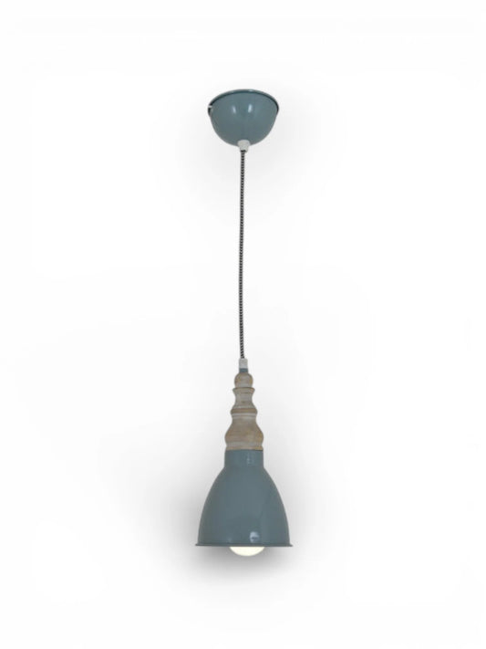 Metalen Hanglamp Delhi Grijsgroen (E27)