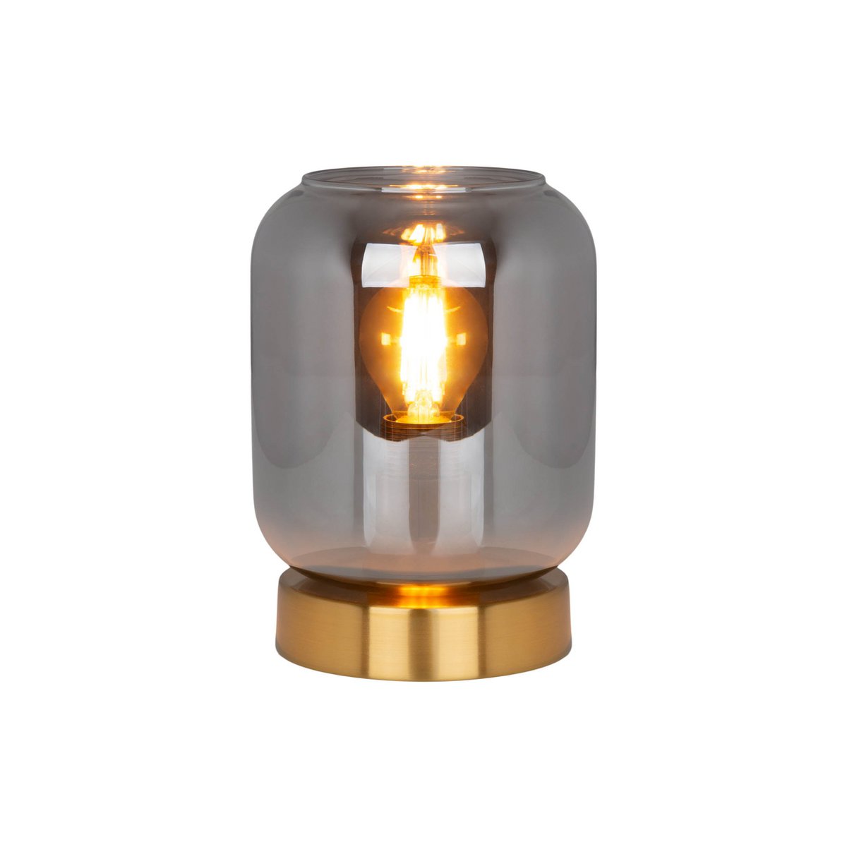 Glazen Tafellamp Alessio Goud/Rookglas - 17 cm (E14)