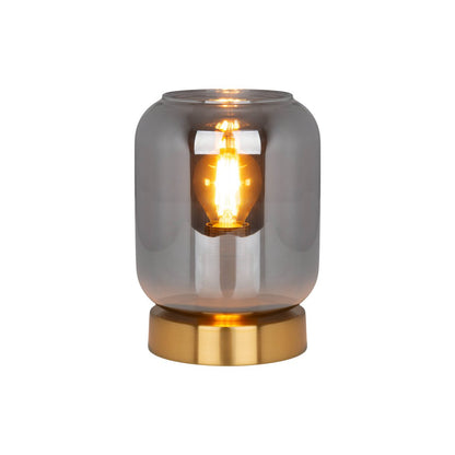 Glazen Tafellamp Alessio Goud/Rookglas - 17 cm (E14)