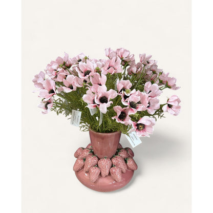 Zijden kunstbloem Chrysanthemum roze - 52 cm