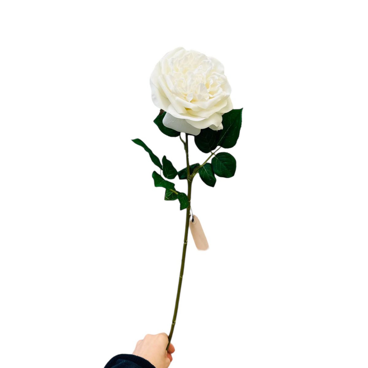 Kunstbloem Rose wit (Set van 2)
