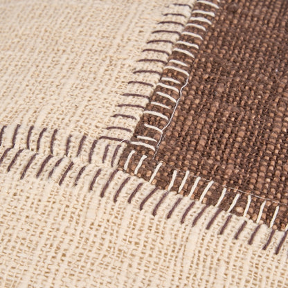 Kussenhoes Cacao patchwork natuurlijk bruin