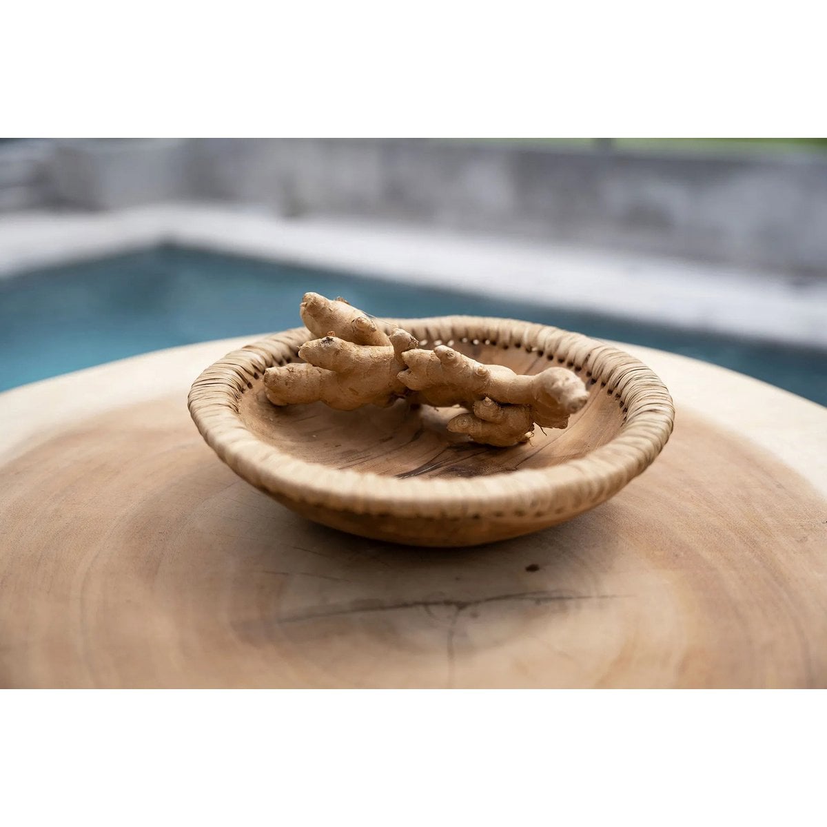 Teakhouten kom Like me naturel - 30 cm