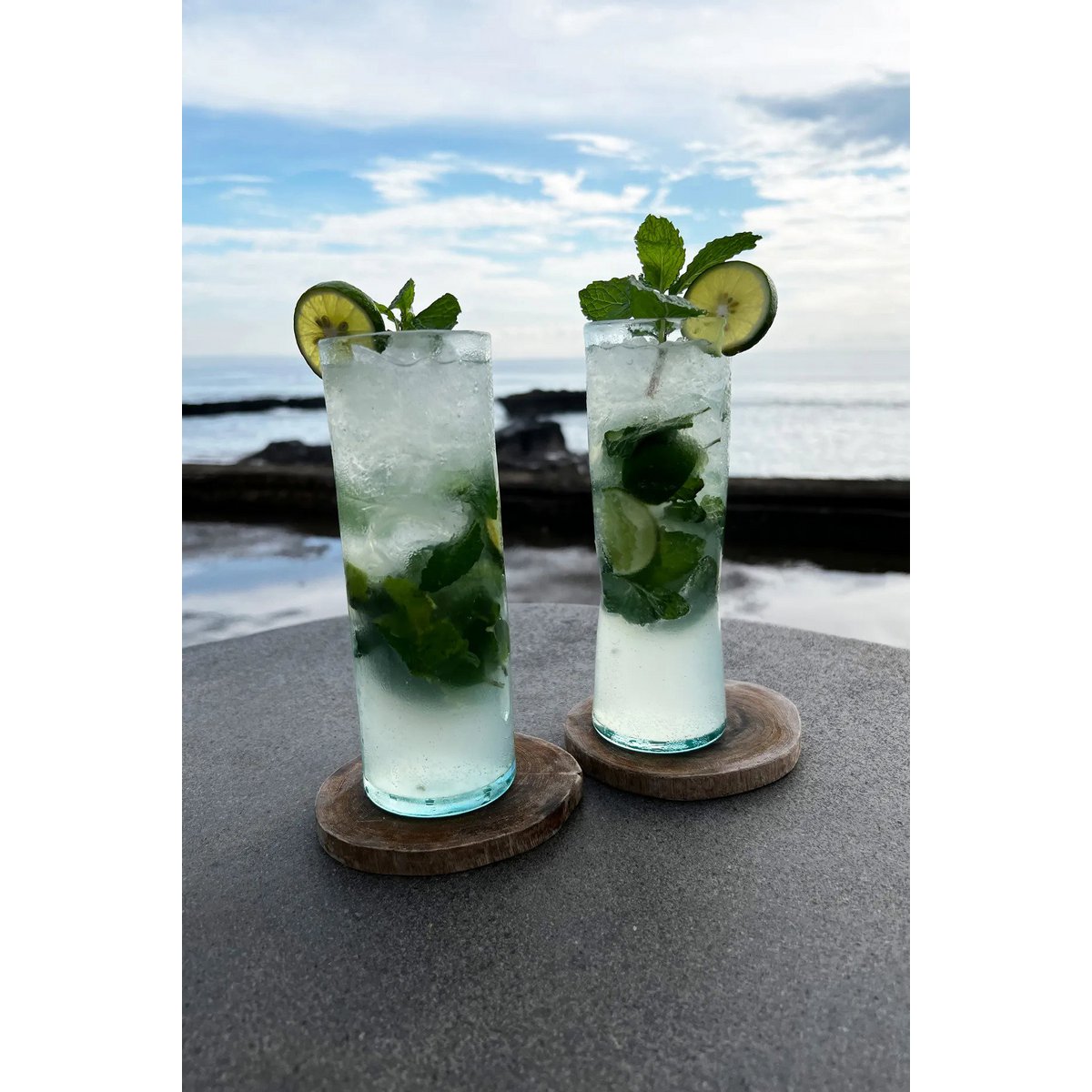 Teak wortel onderzetter Root boho - 10 cm
