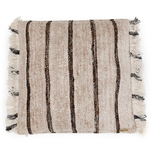 Katoenen kussenhoes Oh my gee boheems wit - 60 cm
