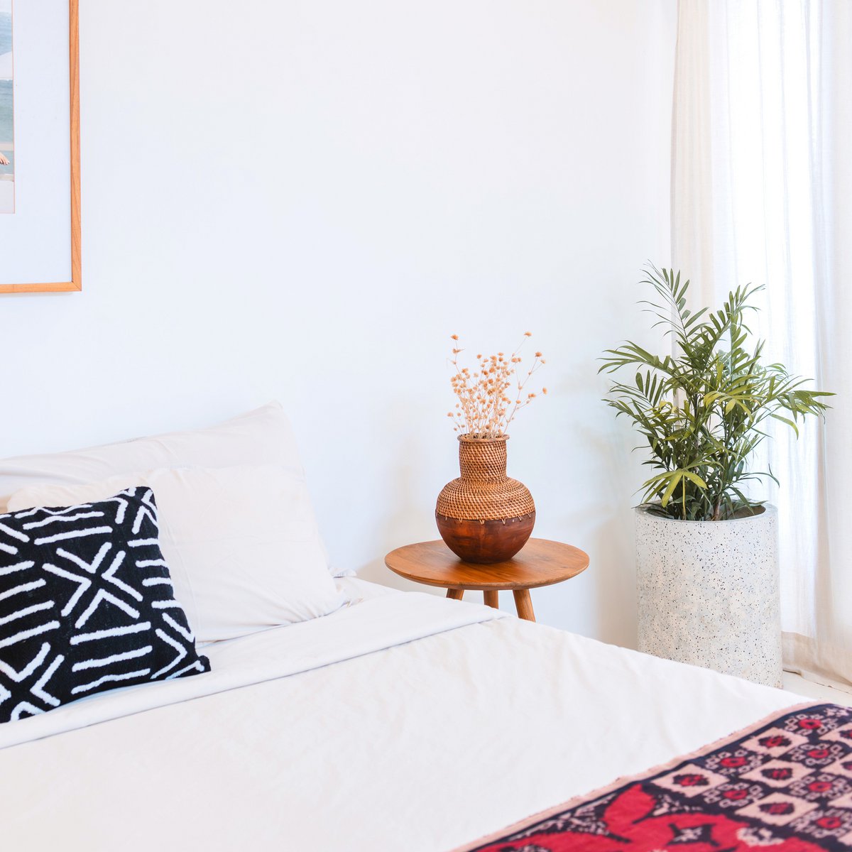 Vaas Kamari Rotan/Hout Bruin - Ø 22 cm