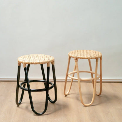 Kruk Rotan Kolaka Zwart - Ø 35 cm