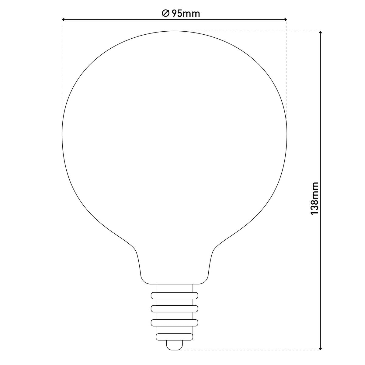 LED-lampenset Dilly (3-delig) - E27, 4W, Amberglas (Ø 9,5 cm)